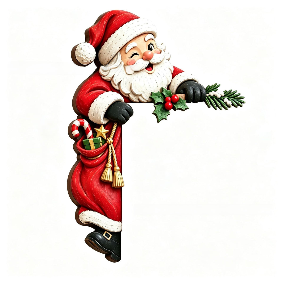 Christmas Peekaboo Door Frame Corner Decor