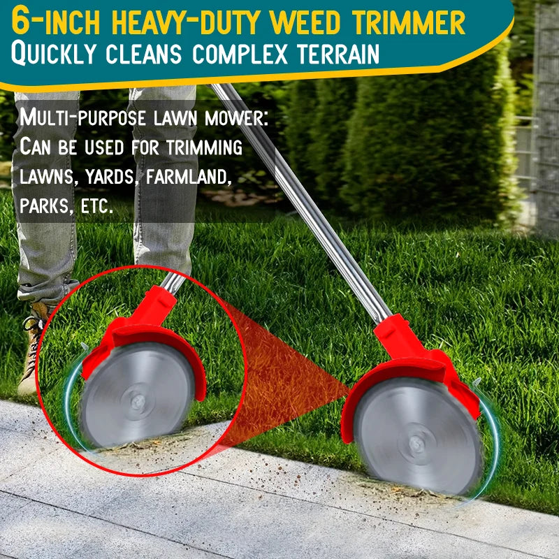 3-in-1 Cordless Electric Weed Trimmer – Brushless Motor, Adjustable Handle & Multi-Blade Kit