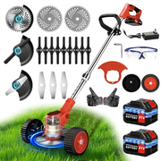 3-in-1 Cordless Electric Weed Trimmer – Brushless Motor, Adjustable Handle & Multi-Blade Kit
