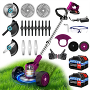 3-in-1 Cordless Electric Weed Trimmer – Brushless Motor, Adjustable Handle & Multi-Blade Kit