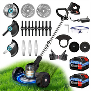 3-in-1 Cordless Electric Weed Trimmer – Brushless Motor, Adjustable Handle & Multi-Blade Kit