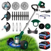 3-in-1 Cordless Electric Weed Trimmer – Brushless Motor, Adjustable Handle & Multi-Blade Kit
