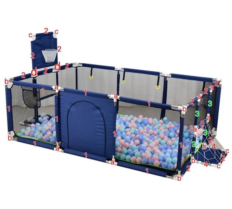 IMBABY Baby Playpen Gray Baby Activity Fence Large Baby Playground Safety Activities for Babies Games Park Playpen for Children