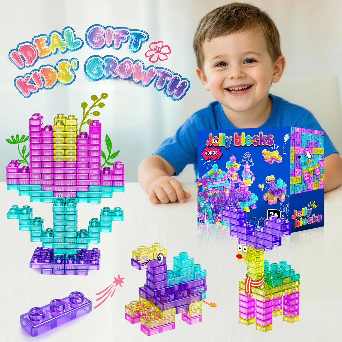 40-Piece Soft Sensory Building Blocks for Kids | Creative STEM Play Set