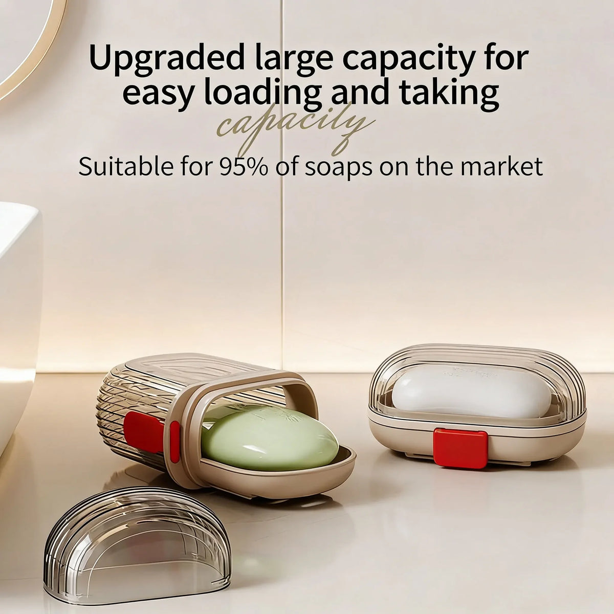 1pc Portable Travel Soap Box with Lid, Portable Sealed Drain Soap Container, Suitable for Travel and Outdoor Leisure.