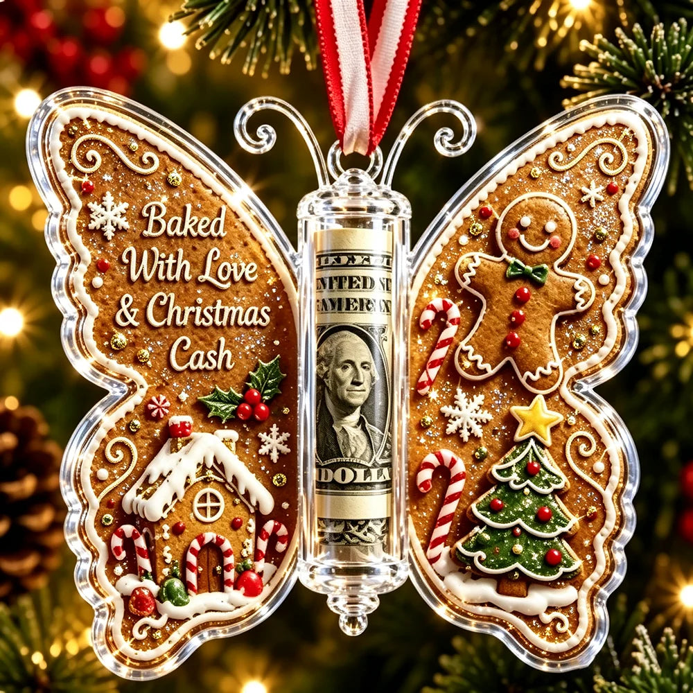 Christmas Cash Gift Butterfly Ornament – Creative Money Holder for Christmas Trees