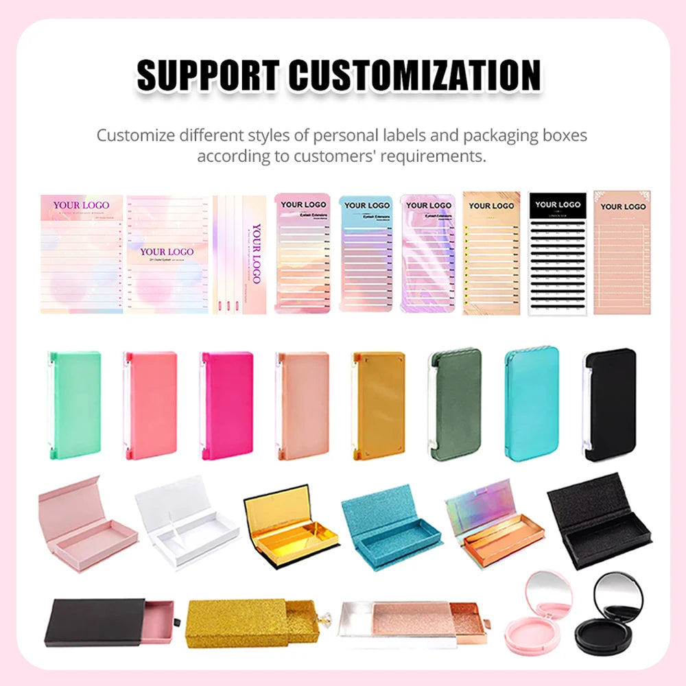 YUANZHIJIE DIY 120 PCS Cluster Lashes 3D Natural Bunch 8-16mm D Curl Segmented Beam Individual Mink Tufted Eyelash Fine Lash Tip