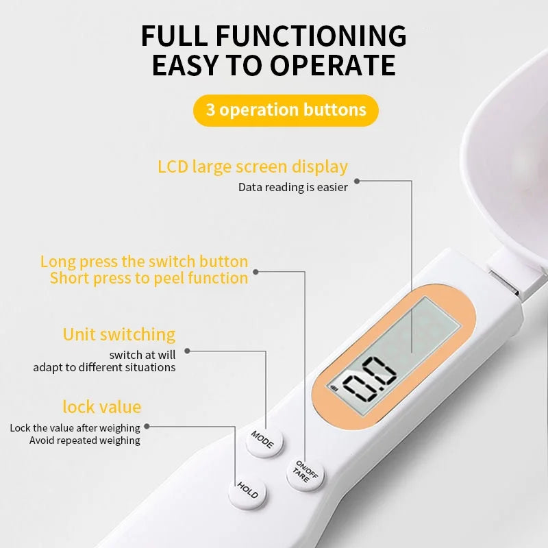 Electronic Kitchen Scale 500g 0.1g LCD Digital Measuring Food Digital Spoon Scale Mini Kitchen Tool