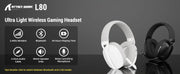 ATTACK SHARK L80 Wireless Gaming Headset – Tri-Mode Connectivity, 40mm Drivers & Lightweight Comfort