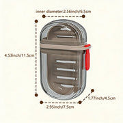 1pc Portable Travel Soap Box with Lid, Portable Sealed Drain Soap Container, Suitable for Travel and Outdoor Leisure.