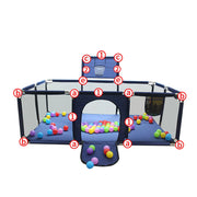 IMBABY Baby Playpen Gray Baby Activity Fence Large Baby Playground Safety Activities for Babies Games Park Playpen for Children