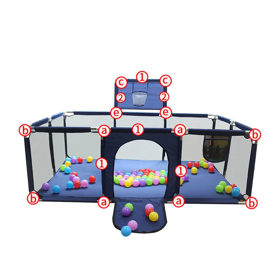 IMBABY Baby Playpen Gray Baby Activity Fence Large Baby Playground Safety Activities for Babies Games Park Playpen for Children