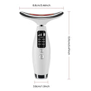 Neck Face Lifting Massager 7 Colors Light LED Photon Therapy Skin Tighten Wrinkle Remove Heating Vibration Massage Beauty Device