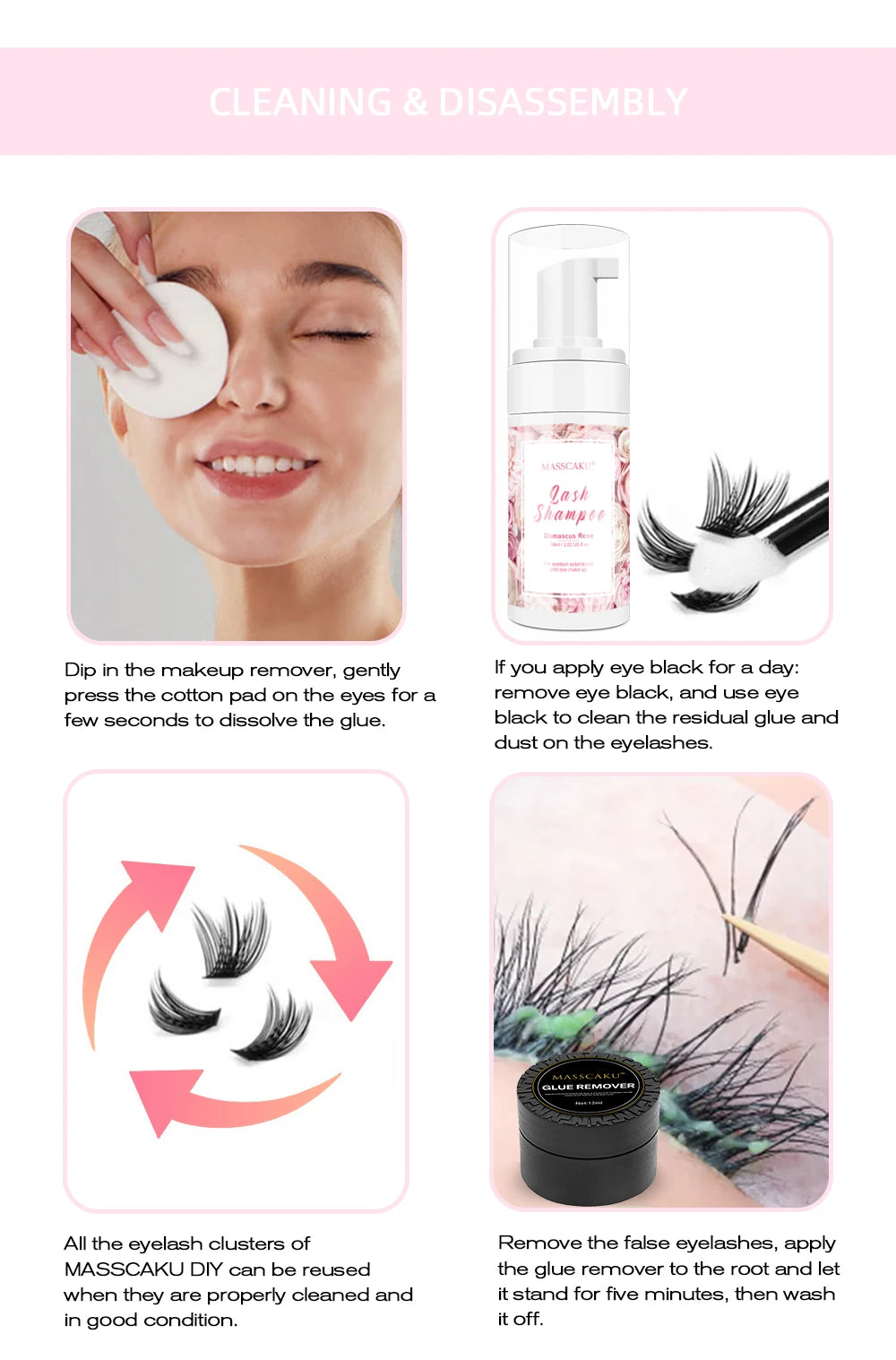 YUANZHIJIE DIY 120 PCS Cluster Lashes 3D Natural Bunch 8-16mm D Curl Segmented Beam Individual Mink Tufted Eyelash Fine Lash Tip