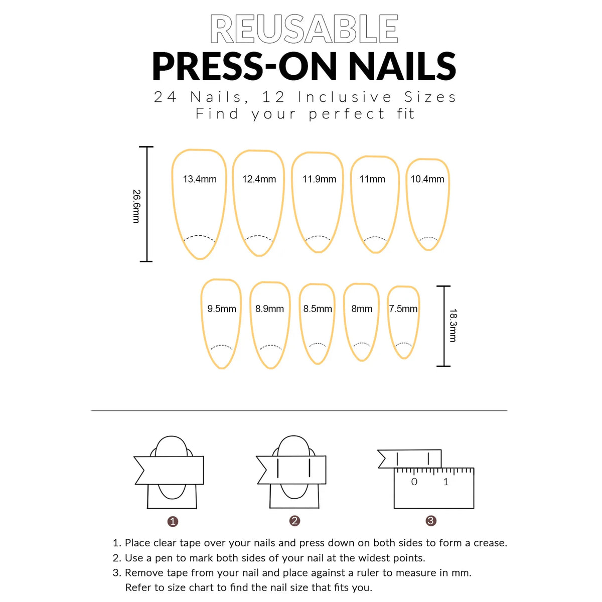 Fake Nails Leopard Print Almond Shape for Women Reusable Press on Artificial Nail Tips Full Cover Manicure Kit 24pcs Set BU