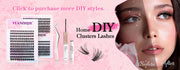 YUANZHIJIE DIY 120 PCS Cluster Lashes 3D Natural Bunch 8-16mm D Curl Segmented Beam Individual Mink Tufted Eyelash Fine Lash Tip