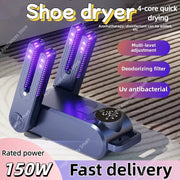 Smart Shoe Dryer | UV Deodorizing, Antibacterial, Multi-speed Timing Contro,l Home Dryer Disinfectant
