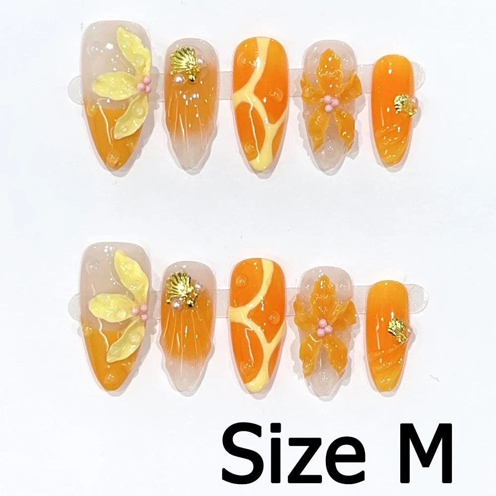 Handmade Almond Nail Art Silver Cat Eye Ink Wash Marble Sparkly Piled Rhinestone Black Chic False Nails Reusable Press on Nails