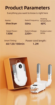 Foldable Shoe Dryer Fast Heating Sterilization Heater Socks Dryer Shoe Hot Air Deodorizing Dehumidifier