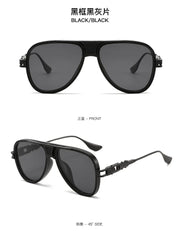 Luxury Steampunk Sunglasses Men Metal Square Pilot Shades UV400 Brand Dseigner Retro Popular