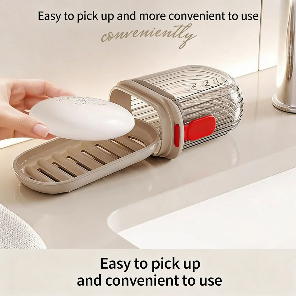 1pc Portable Travel Soap Box with Lid, Portable Sealed Drain Soap Container, Suitable for Travel and Outdoor Leisure.