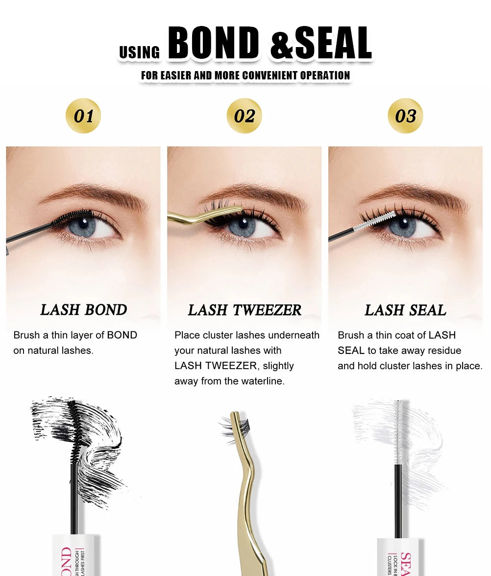 YUANZHIJIE DIY 120 PCS Cluster Lashes 3D Natural Bunch 8-16mm D Curl Segmented Beam Individual Mink Tufted Eyelash Fine Lash Tip