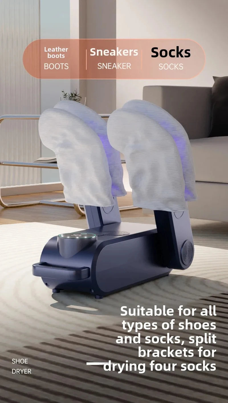 Smart Shoe Dryer | UV Deodorizing, Antibacterial, Multi-speed Timing Contro,l Home Dryer Disinfectant