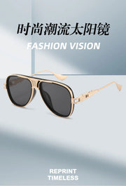 Luxury Steampunk Sunglasses Men Metal Square Pilot Shades UV400 Brand Dseigner Retro Popular