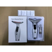 Neck Face Lifting Massager 7 Colors Light LED Photon Therapy Skin Tighten Wrinkle Remove Heating Vibration Massage Beauty Device