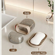 1pc Portable Travel Soap Box with Lid, Portable Sealed Drain Soap Container, Suitable for Travel and Outdoor Leisure.