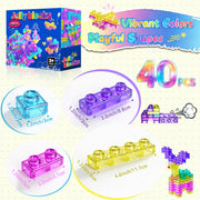 40-Piece Soft Sensory Building Blocks for Kids | Creative STEM Play Set
