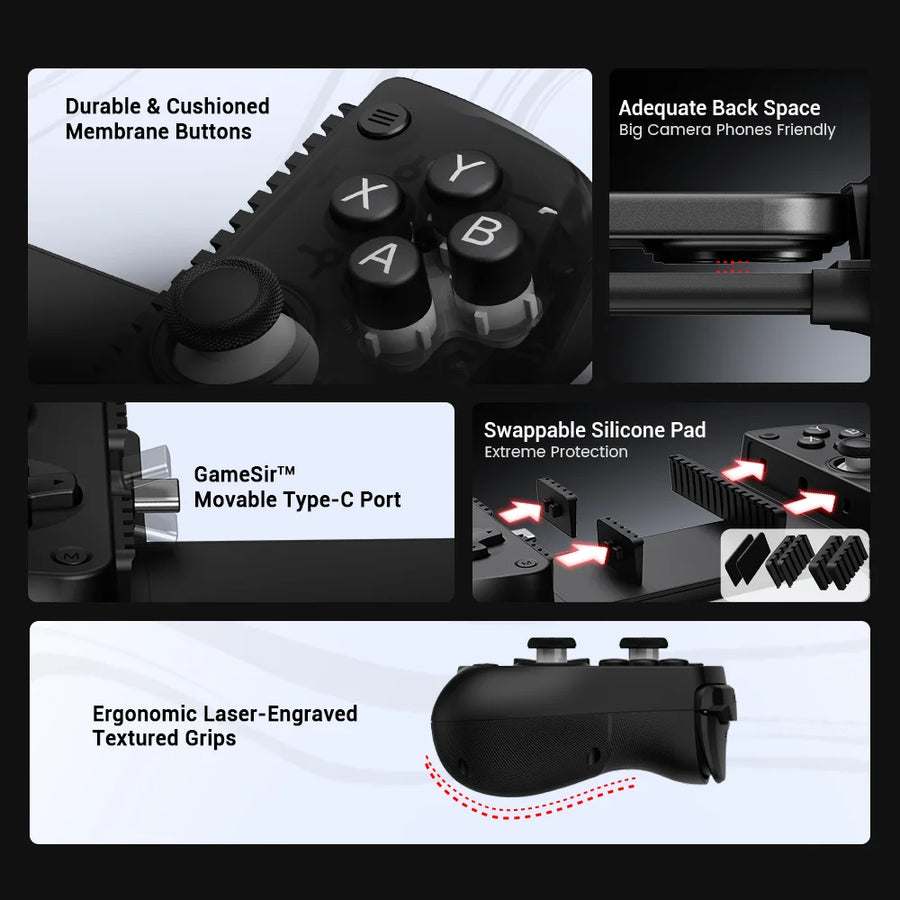 GameSir X5 Lite Mobile Gaming Controller – Hall Effect Joysticks, USB-C Gamepad for Android & iPhone 15/16