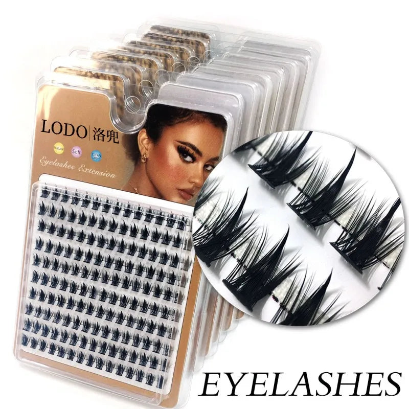 1 Box/150 Bunches Mink Eyelashes 3D Natural Russian Individual Eyelash Extension Eyelash Cluster Makeup Tool Lashes