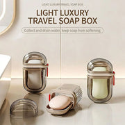 1pc Portable Travel Soap Box with Lid, Portable Sealed Drain Soap Container, Suitable for Travel and Outdoor Leisure.