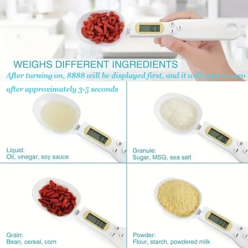 Electronic Kitchen Scale 500g 0.1g LCD Digital Measuring Food Digital Spoon Scale Mini Kitchen Tool