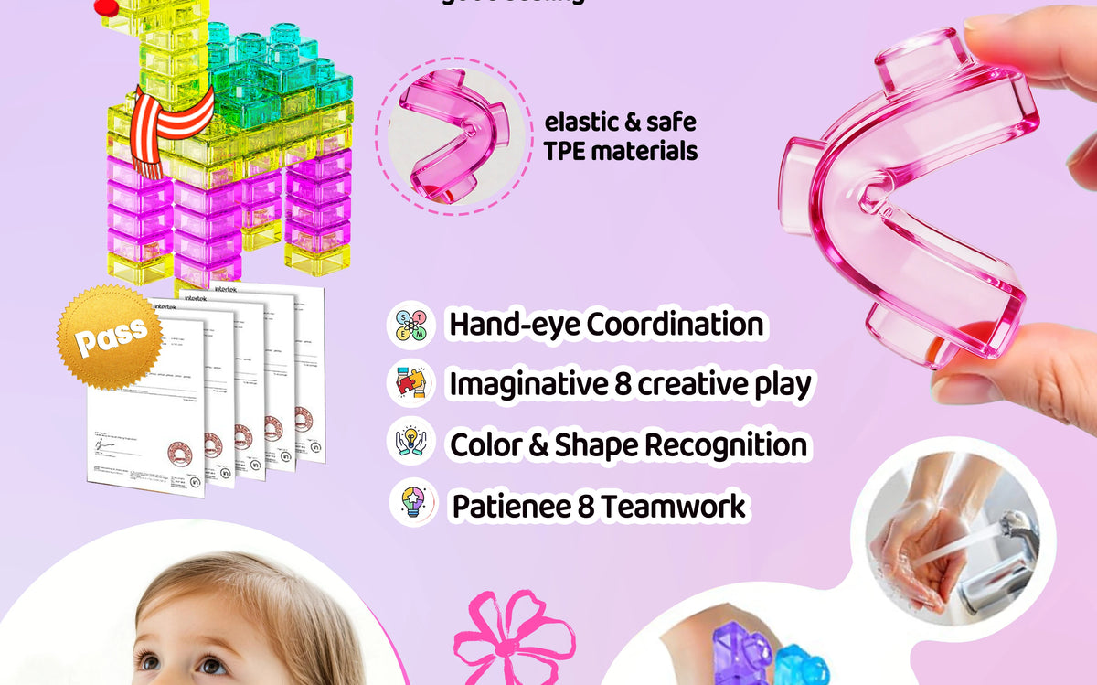 40-Piece Soft Sensory Building Blocks for Kids | Creative STEM Play Set