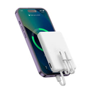 Mini 5000mAh Power Bank – 3 Built-In Charging Cables | Compact Portable Charger