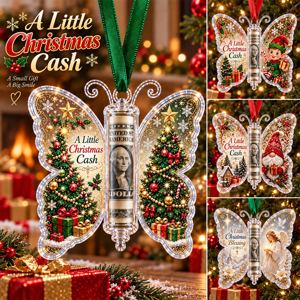 Christmas Cash Gift Butterfly Ornament – Creative Money Holder for Christmas Trees