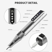 Portable Electric Nail Drill, USB Powered, Professional Electric Nail File Kit, Suitable For Acrylic & Gel Nails - Easy Manicure & Polishing - Efficient & Easy-To-Use Nail Care Tool, Nail Polishing & Shaping Tool, Suitable Fo