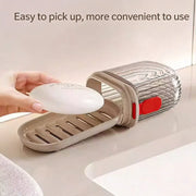 1pc Portable Travel Soap Box with Lid, Portable Sealed Drain Soap Container, Suitable for Travel and Outdoor Leisure.