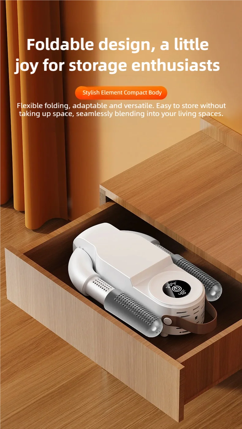 Foldable Shoe Dryer Fast Heating Sterilization Heater Socks Dryer Shoe Hot Air Deodorizing Dehumidifier