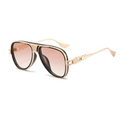 Luxury Steampunk Sunglasses Men Metal Square Pilot Shades UV400 Brand Dseigner Retro Popular
