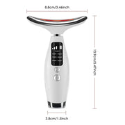 Neck Face Lifting Massager 7 Colors Light LED Photon Therapy Skin Tighten Wrinkle Remove Heating Vibration Massage Beauty Device