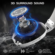 ATTACK SHARK L80 Wireless Gaming Headset – Tri-Mode Connectivity, 40mm Drivers & Lightweight Comfort