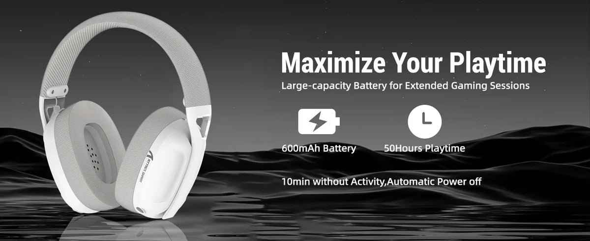 ATTACK SHARK L80 Wireless Gaming Headset – Tri-Mode Connectivity, 40mm Drivers & Lightweight Comfort
