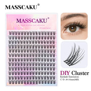 YUANZHIJIE DIY 120 PCS Cluster Lashes 3D Natural Bunch 8-16mm D Curl Segmented Beam Individual Mink Tufted Eyelash Fine Lash Tip