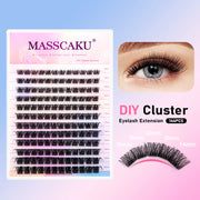 YUANZHIJIE DIY 120 PCS Cluster Lashes 3D Natural Bunch 8-16mm D Curl Segmented Beam Individual Mink Tufted Eyelash Fine Lash Tip
