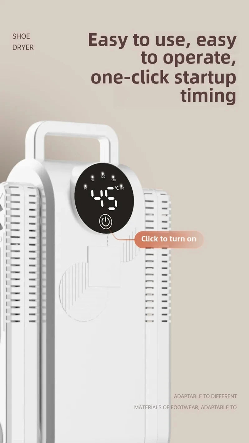 Smart Shoe Dryer | UV Deodorizing, Antibacterial, Multi-speed Timing Contro,l Home Dryer Disinfectant