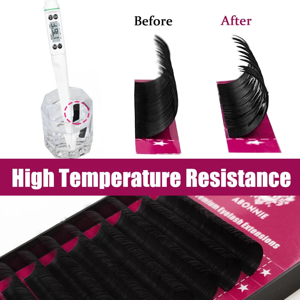 Abonnie B/C/CC/D Classic Individual Eyelashes Extensions Fluffy Volume Lashes Supply All Size