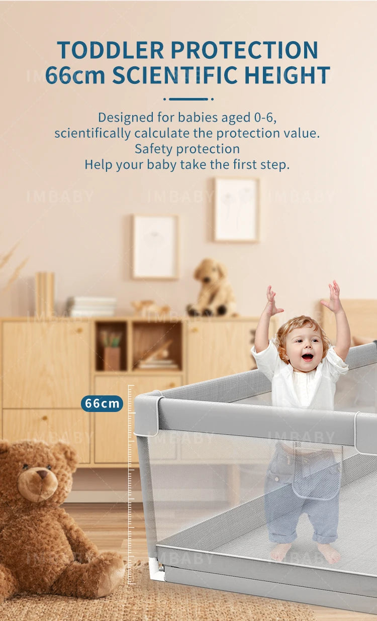 IMBABY Baby Playpen Gray Baby Activity Fence Large Baby Playground Safety Activities for Babies Games Park Playpen for Children